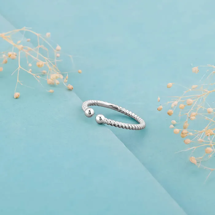 Silver Engraved Lines Ring Giva