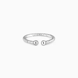 Silver Engraved Lines Ring Giva
