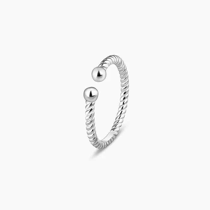 Silver Engraved Lines Ring Giva