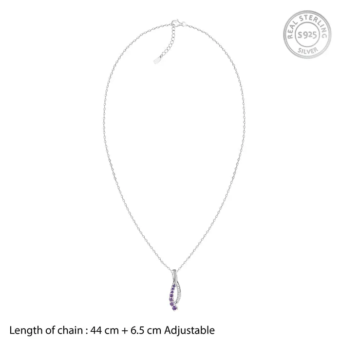 Silver Ethereal Flow Pendant with Link Chain Giva