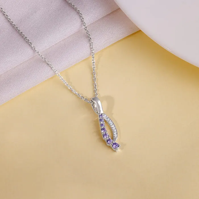 Silver Ethereal Flow Pendant with Link Chain Giva