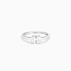 Silver Ethereal Solitaire Ring Giva