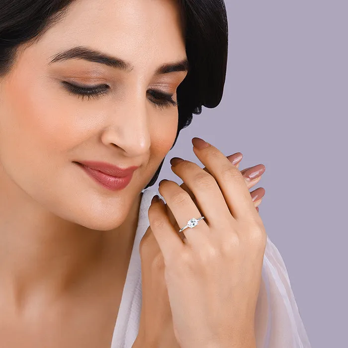 Silver Ethereal Solitaire Ring Giva