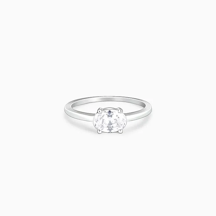Silver Ethereal Solitaire Ring Giva