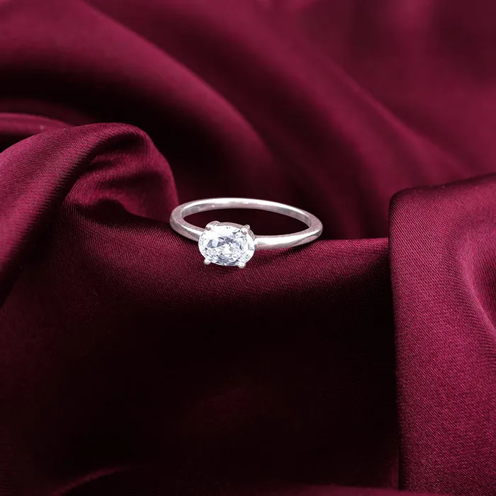 Silver Ethereal Solitaire Ring Giva