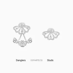 Silver Eyebright Convertible Earrings Giva