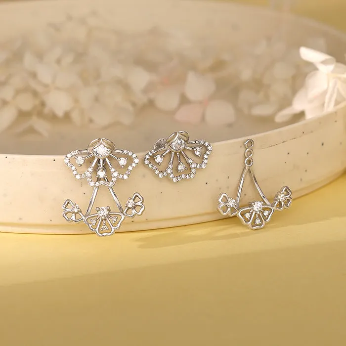 Silver Eyebright Convertible Earrings Giva