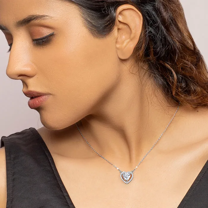 Silver Fall in Love Necklace Giva