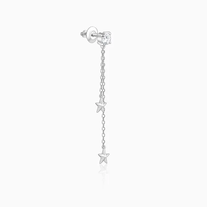 Silver Falling Star Earrings Giva