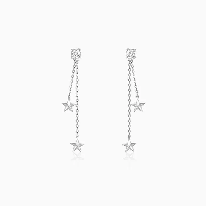Silver Falling Star Earrings Giva
