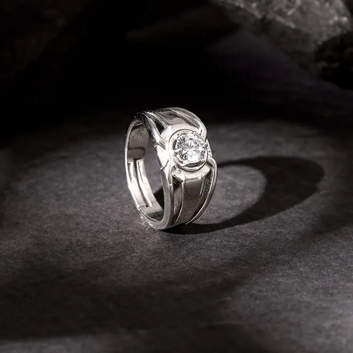 Silver Fashionable Ring For Him Giva