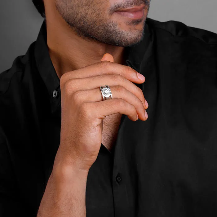 Silver Fashionable Ring For Him Giva