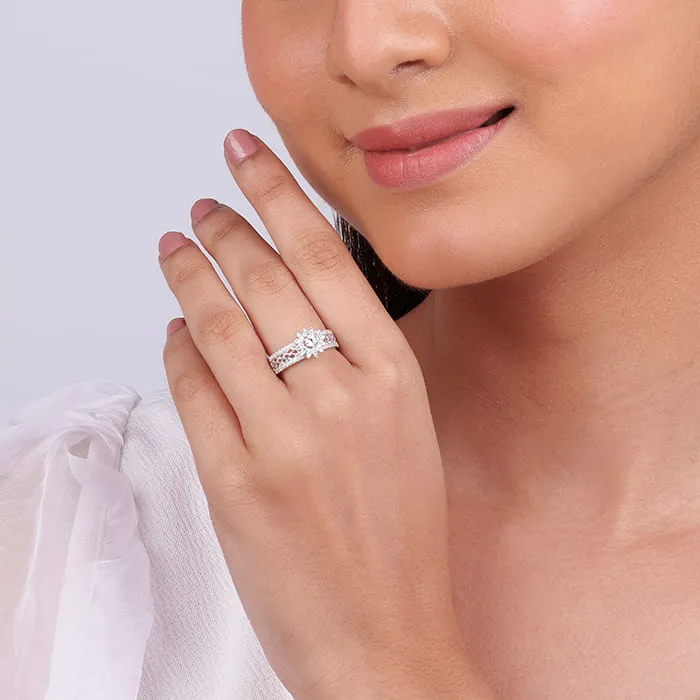 Silver Filigree Florid Ring Giva