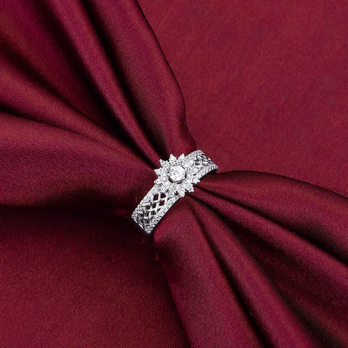 Silver Filigree Florid Ring Giva