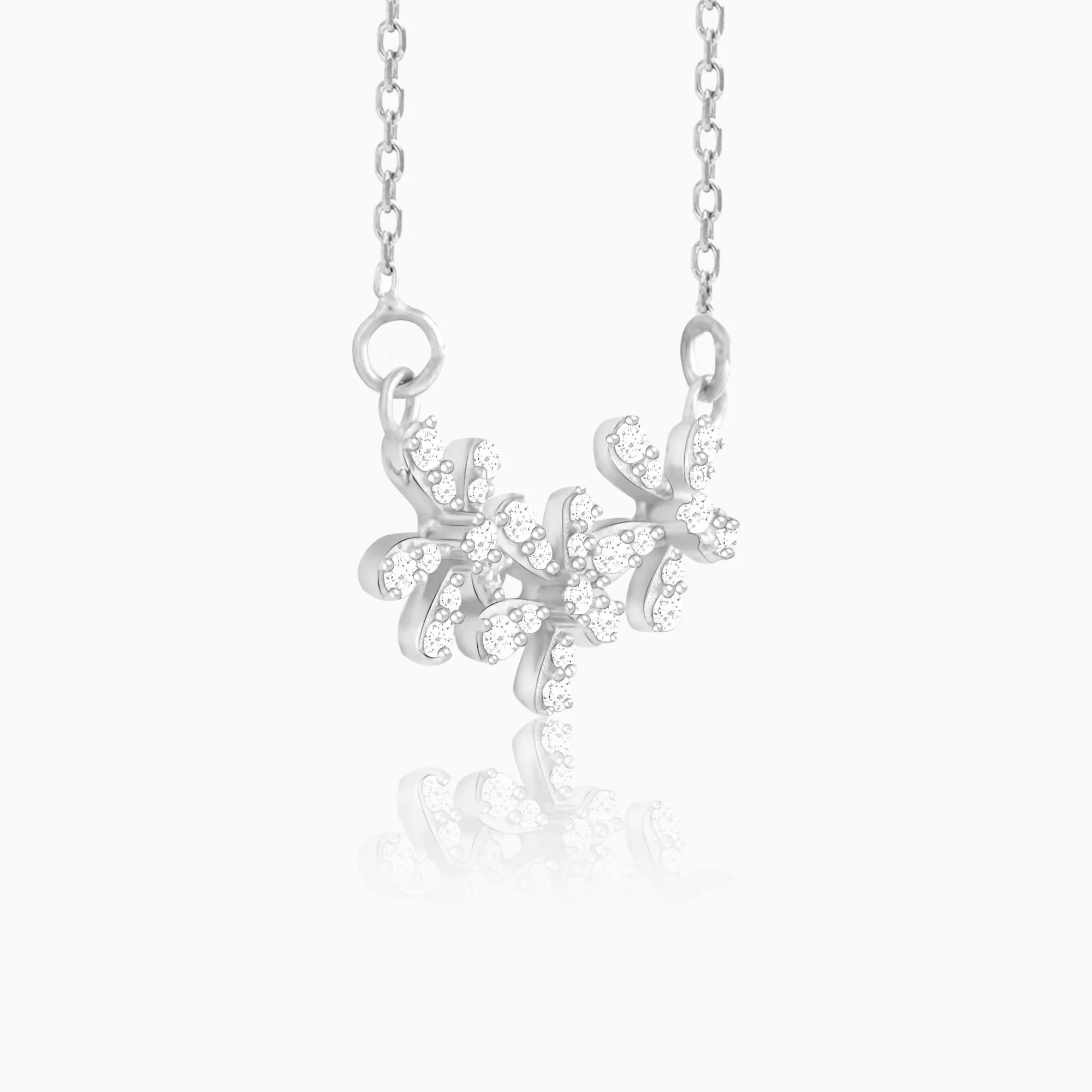 Silver Floral Enchantment Necklace Giva