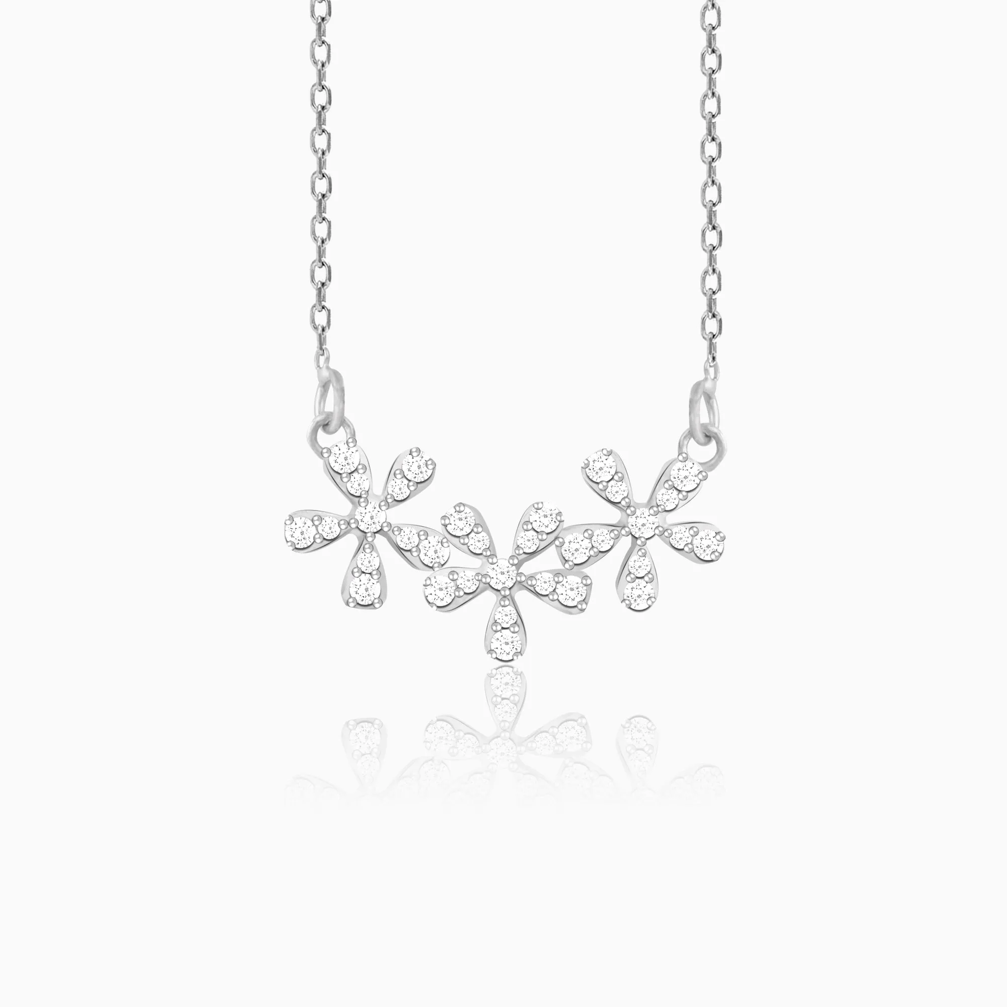 Silver Floral Enchantment Necklace Giva