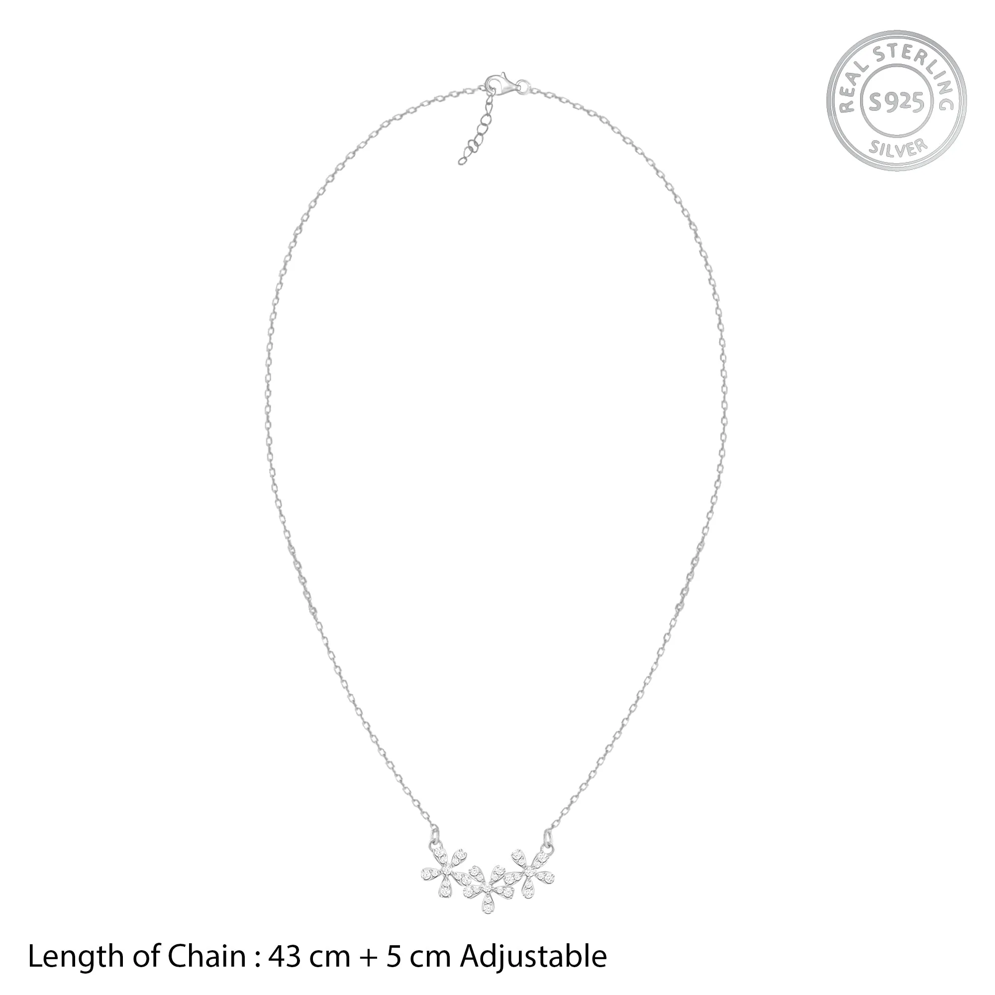 Silver Floral Enchantment Necklace Giva