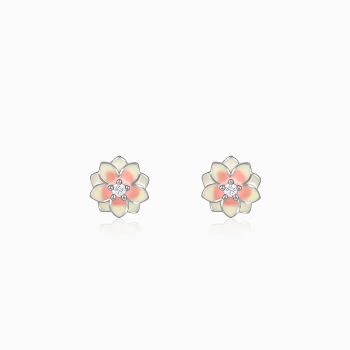 Silver Floral Fusion Earrings Giva