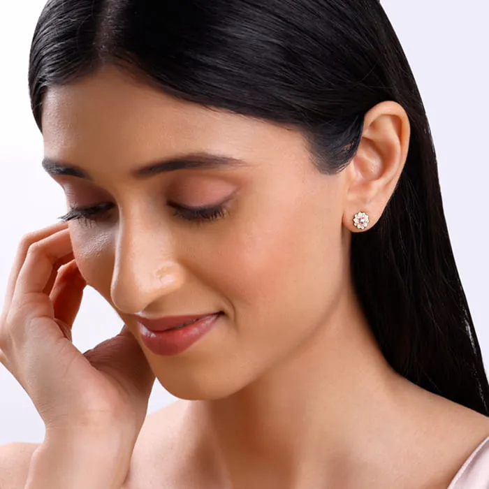 Silver Floral Fusion Earrings Giva