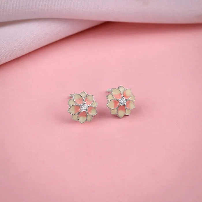 Silver Floral Fusion Earrings Giva