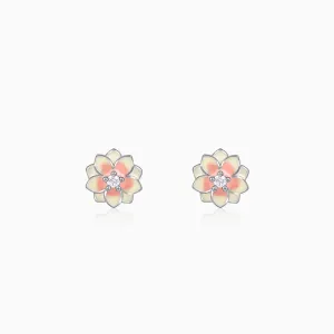 Silver Floral Fusion Earrings Giva