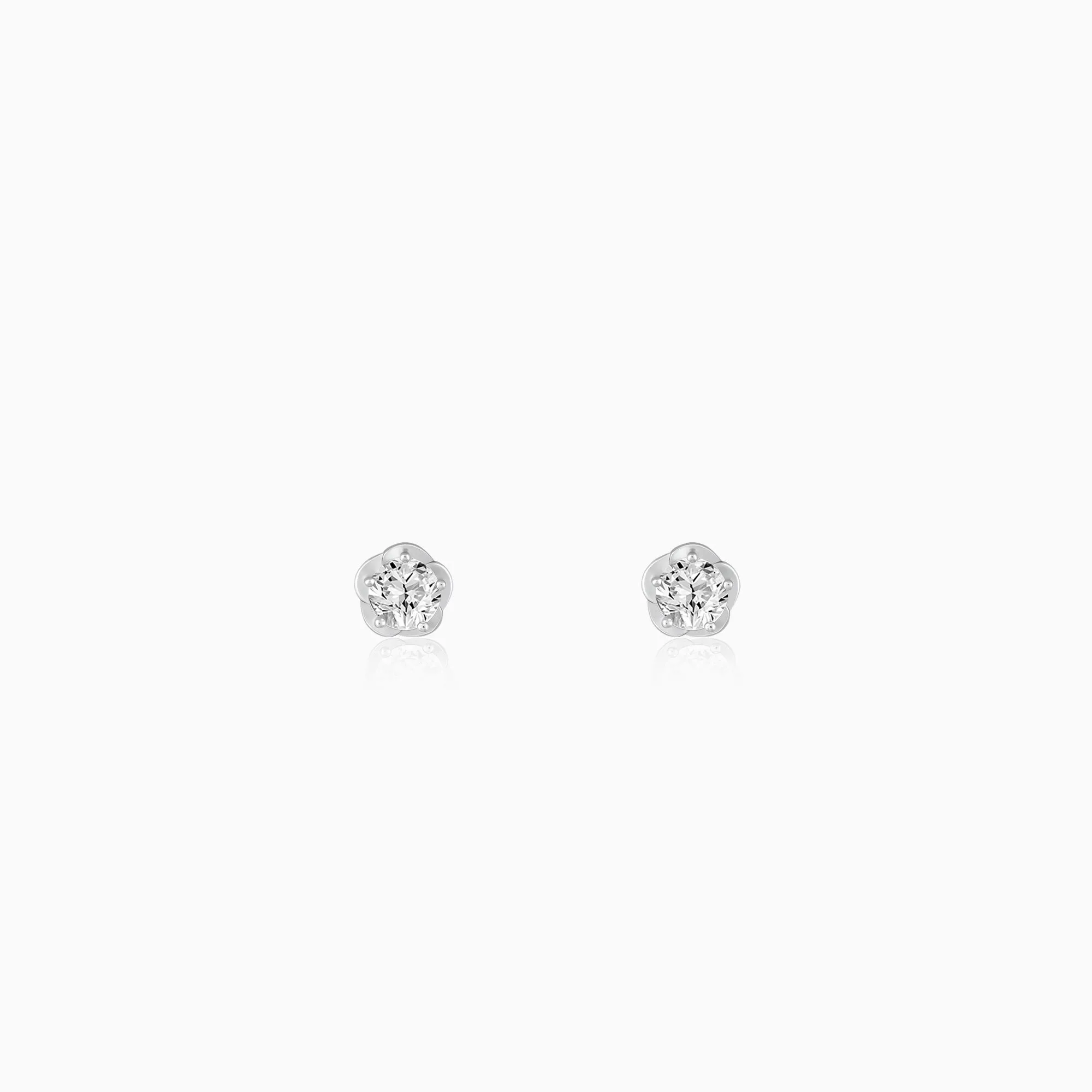 Silver Floral Magic Studs Giva