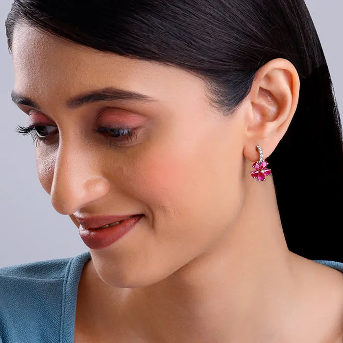 Silver Floral Perfect Earrings Giva