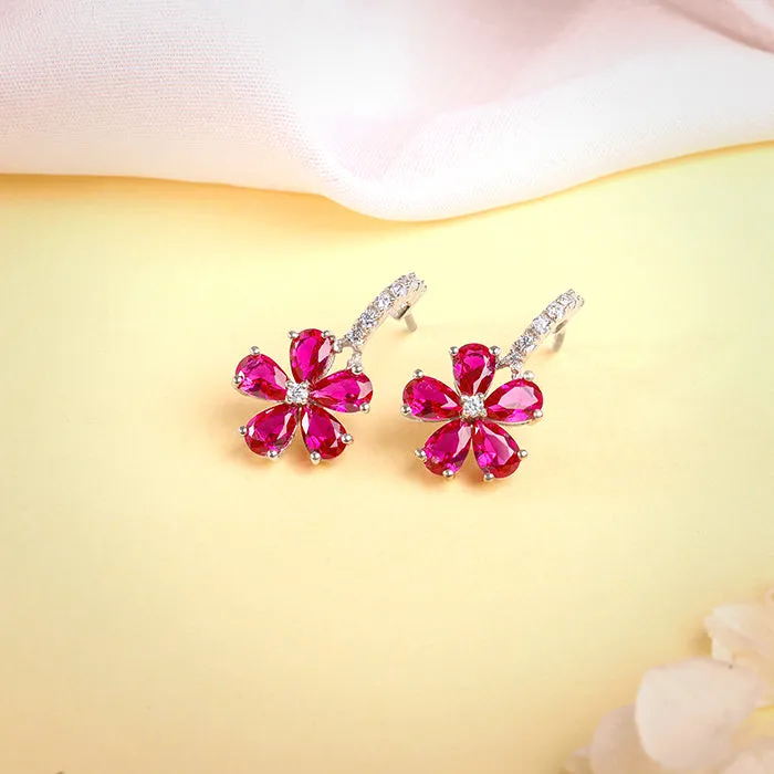 Silver Floral Perfect Earrings Giva