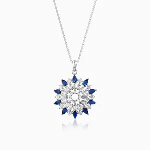 Silver Flourishing Pendant With Link Chain Giva