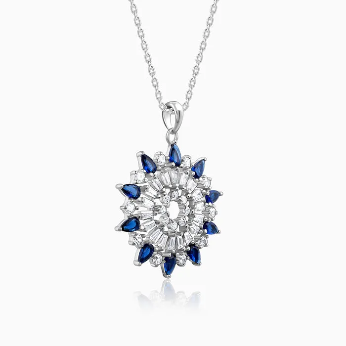 Silver Flourishing Pendant With Link Chain Giva