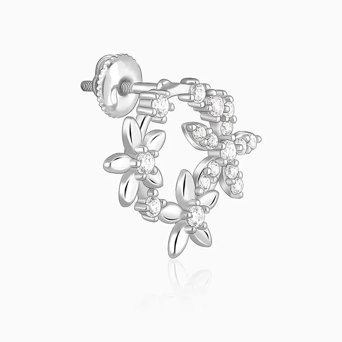 Silver Flower Wreath Stud Earrings Giva