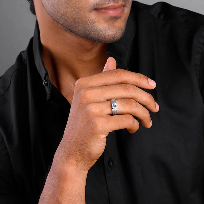 Silver Gallant Band For Him Giva