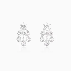 Silver Gleaming Bridal Drop Earrings Giva