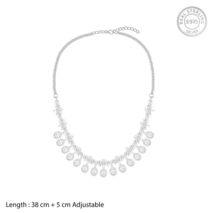 Silver Gleaming Bridal Necklace Giva