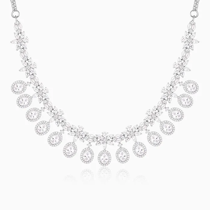 Silver Gleaming Bridal Necklace Giva