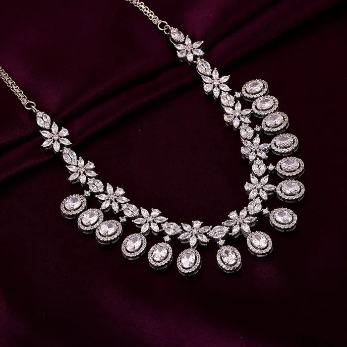 Silver Gleaming Bridal Necklace Giva