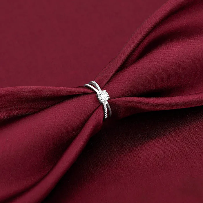 Silver Glittering Ring Giva