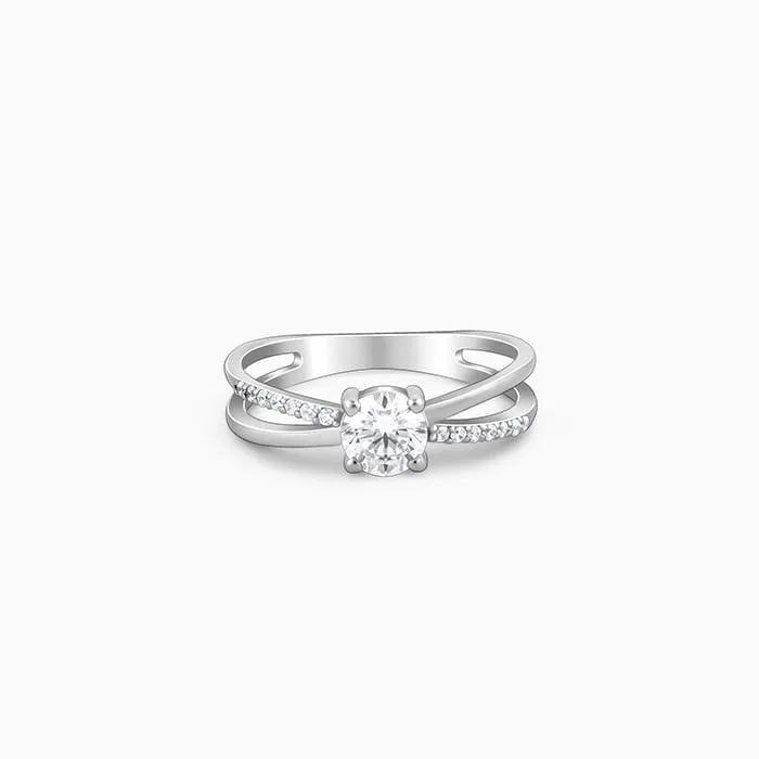 Silver Glittering Ring Giva
