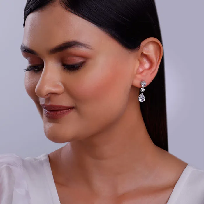 Silver Glowing Spark Earrings Giva