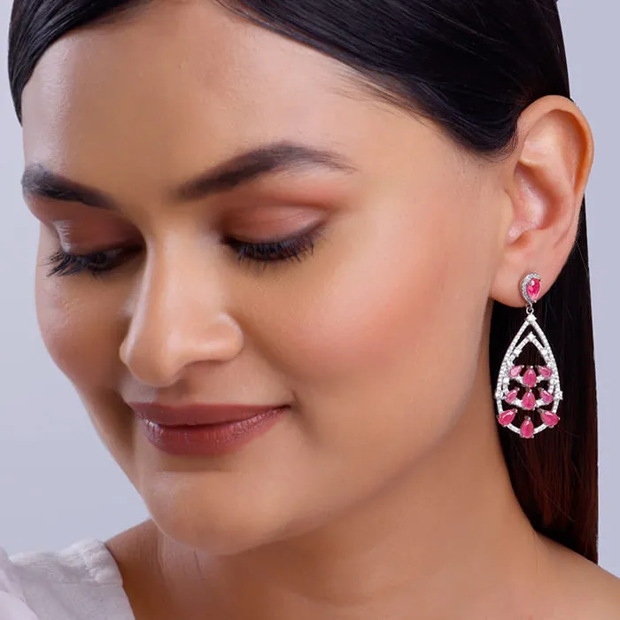 Silver Graceful Drop Earrings Giva