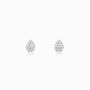Silver Graceful Pear Earrings Giva