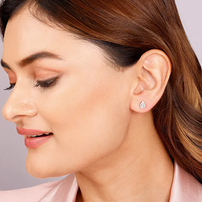 Silver Graceful Pear Earrings Giva