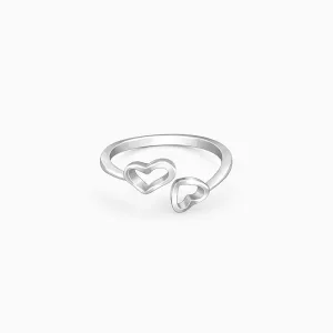 Silver Heart & Soul Ring Giva