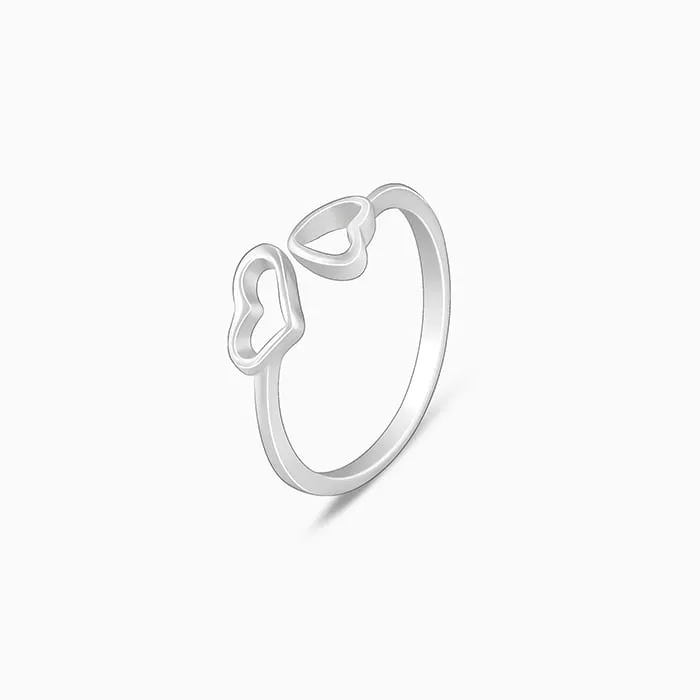 Silver Heart & Soul Ring Giva