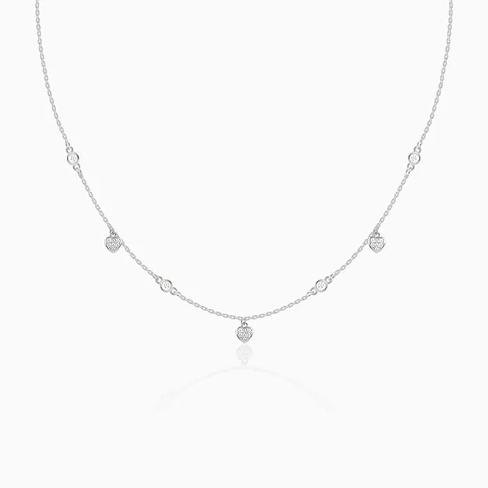 Silver Heart Charm Necklace Giva