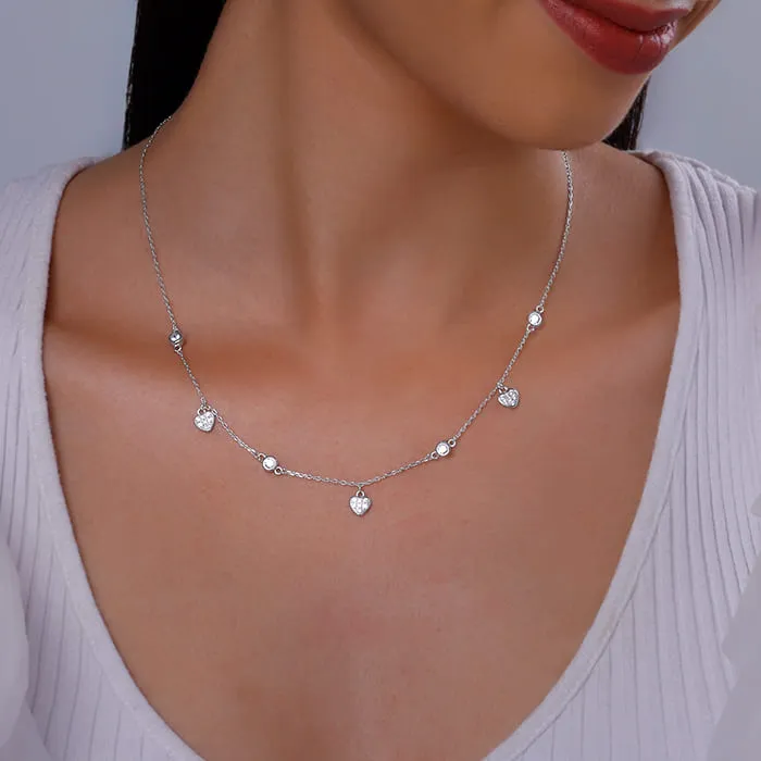 Silver Heart Charm Necklace Giva