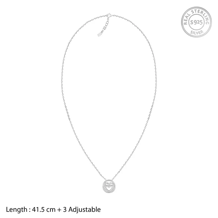 Silver Heart MOM Necklace Giva