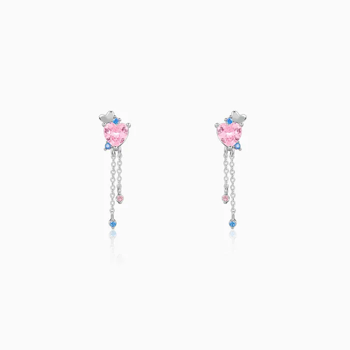 Silver Hearts Dangler Earrings Giva