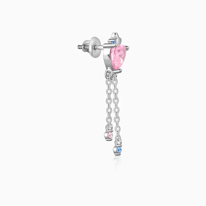 Silver Hearts Dangler Earrings Giva