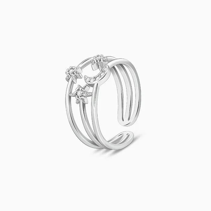 Silver Heavenly Cocktail Ring Giva